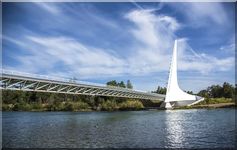 Sundial Bridge at Turtle Bay Crosses Sacramento River